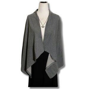 MCKINLEY Heather grey cotton blend handkerchief hem cardigan SMALL MEDIUM LARGE